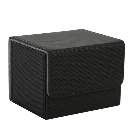 (120+) Black Horizontal Leather Card Deck Boxes with Magnetic Locking