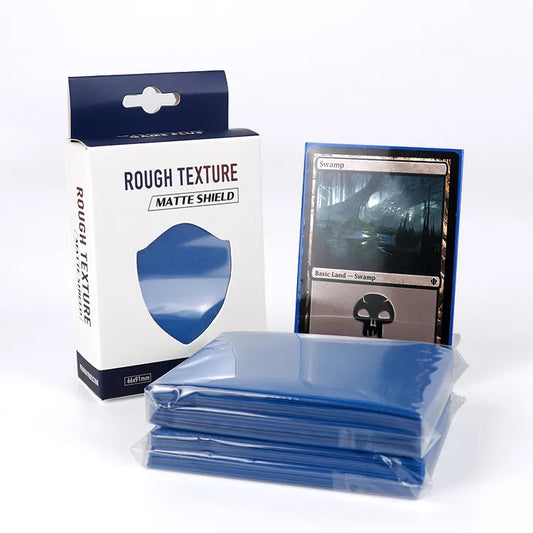 (100) Rough Textured Blue Premium MTG Standard Size Matte Card Sleeve From Unicorn