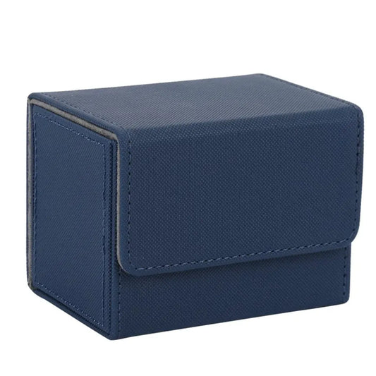 (120+) Blue Horizontal Leather Card Deck Boxes with Magnetic Locking