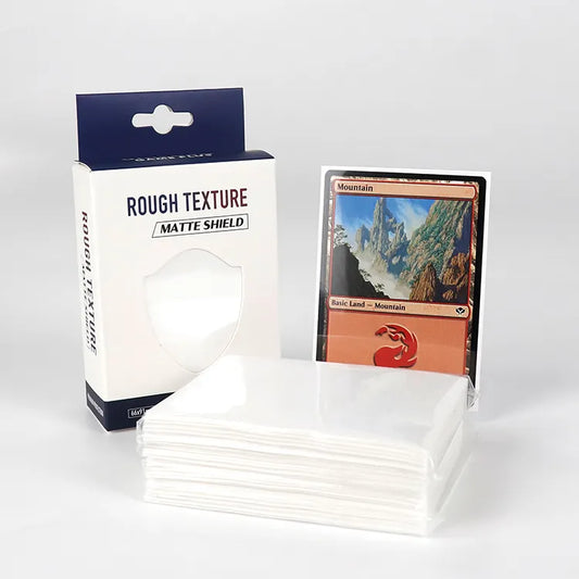 (100) Rough Textured White Premium MTG Standard Size Matte Card Sleeve From Unicorn