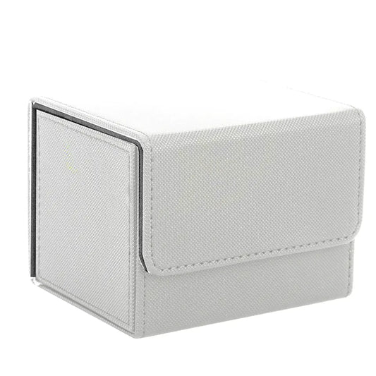 (120+) White Horizontal Leather Card Deck Boxes with Magnetic Locking
