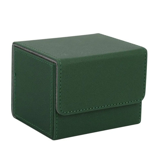 (120+) Green Horizontal Leather Card Deck Boxes with Magnetic Locking