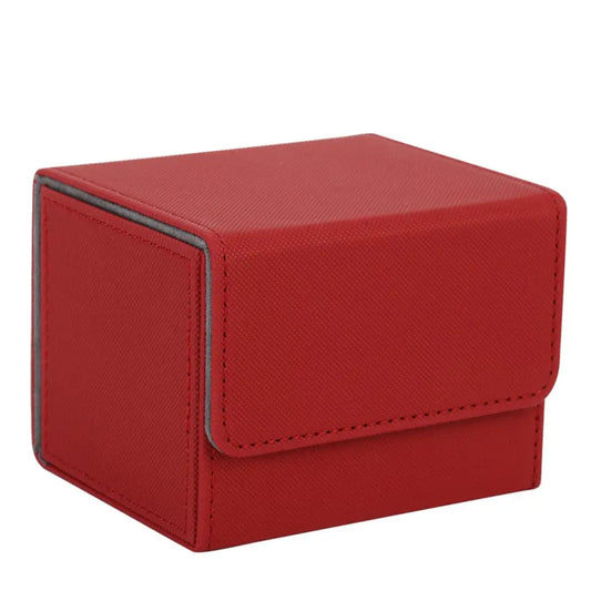 (120+) Red Horizontal Leather Card Deck Boxes with Magnetic Locking